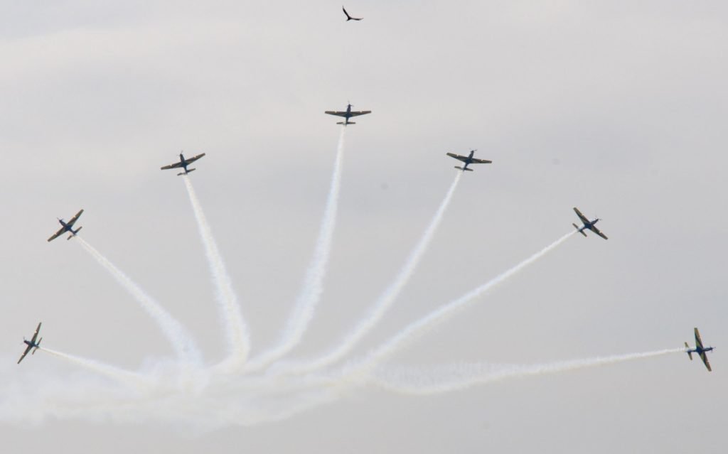 Esquadrilha da Fumaça se apresenta no Dia das Crianças