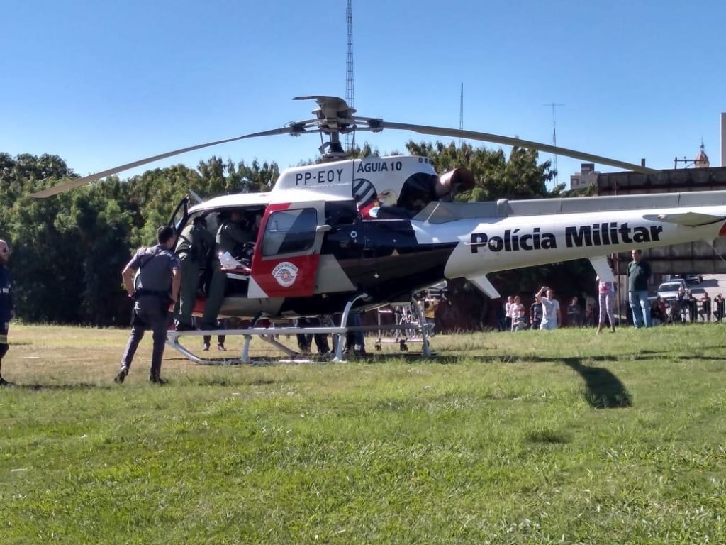 Acidente de trabalho mobiliza Helicóptero Águia