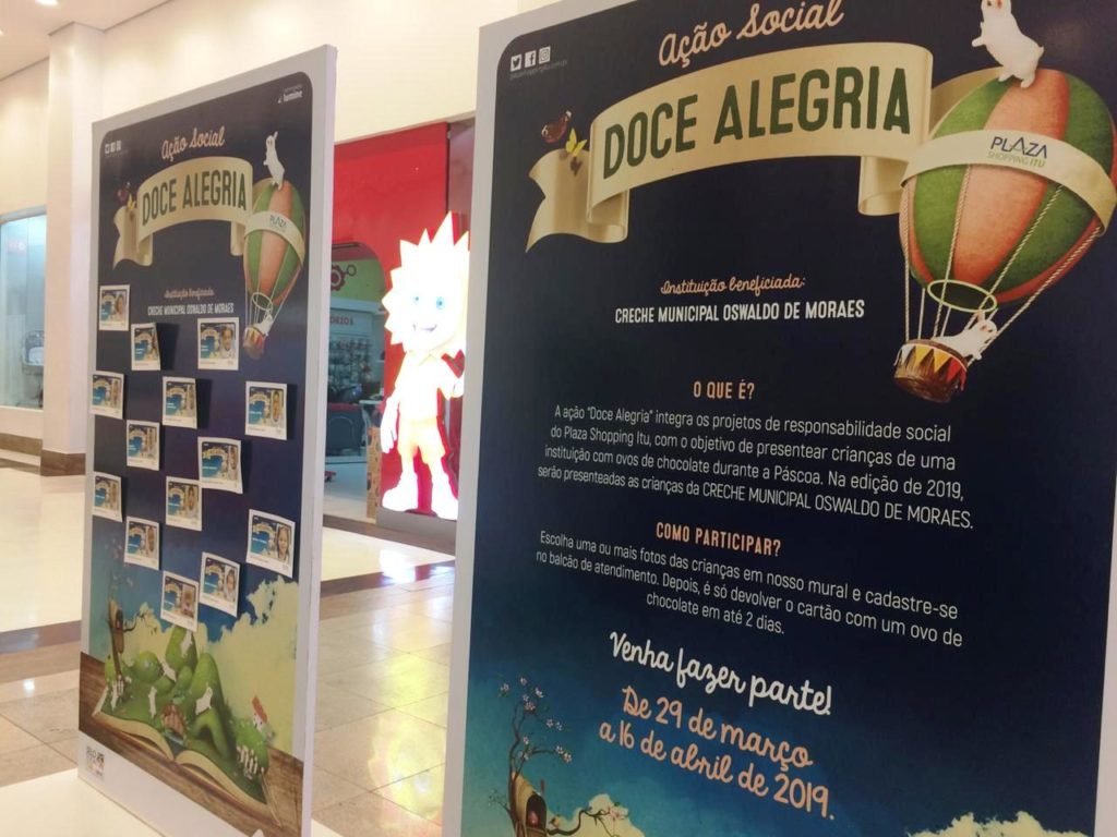  Shopping arrecada ovos de chocolate para creche municipal 