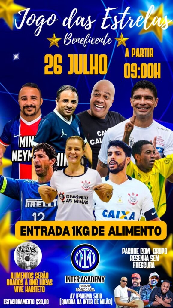 Jogo das Estrelas traz pentacampeão do mundo em Sorocaba