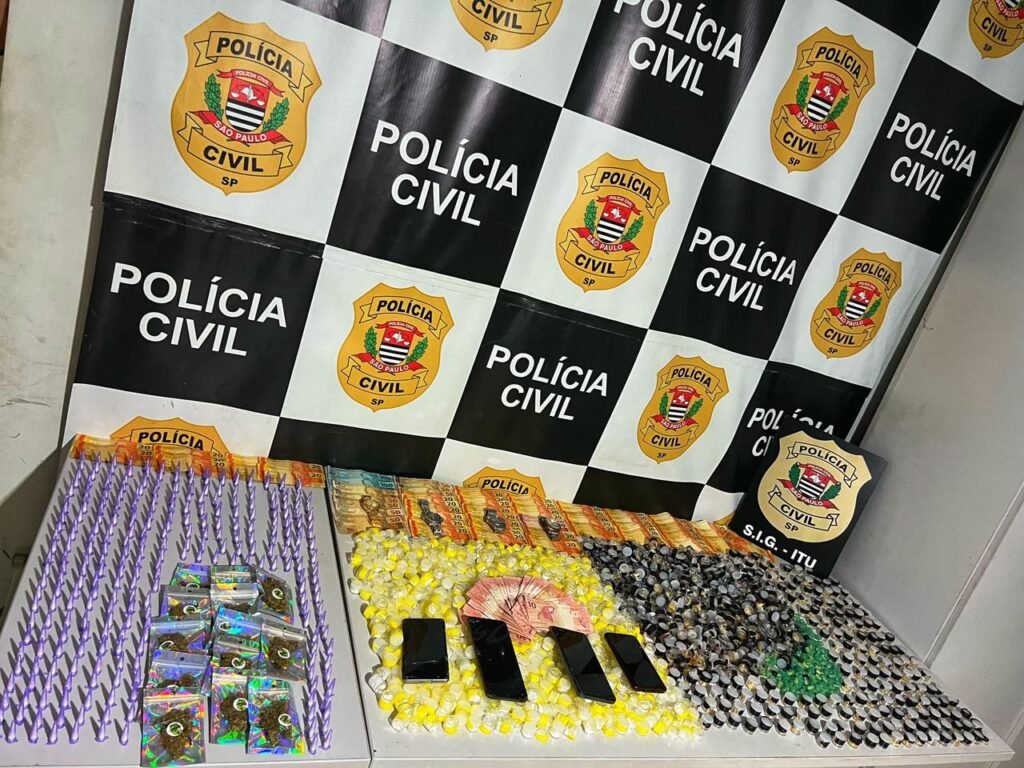 Polícia Civil prende dois suspeitos de tráfico e apreende grande quantidade de drogas em Itu