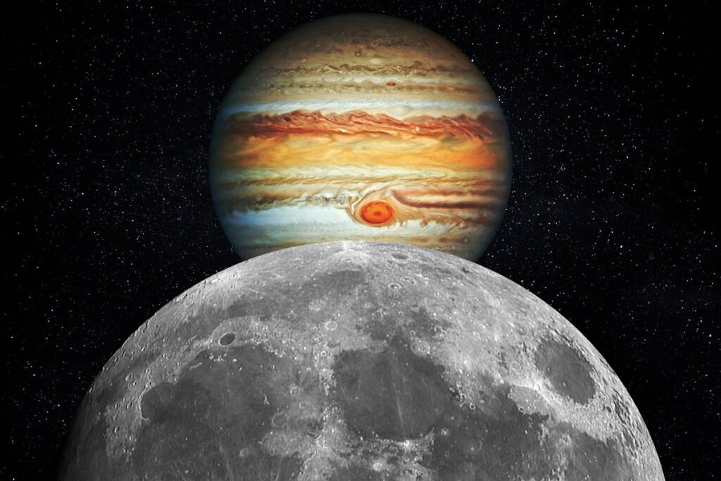 Lua e Júpiter formam espetáculo celeste imperdível no céu do Brasil nesta sexta