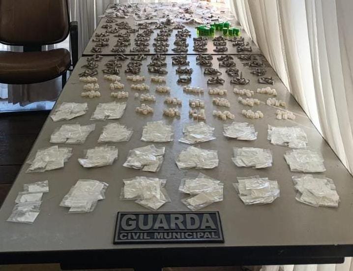 GCM apreende centenas de drogas em Itu