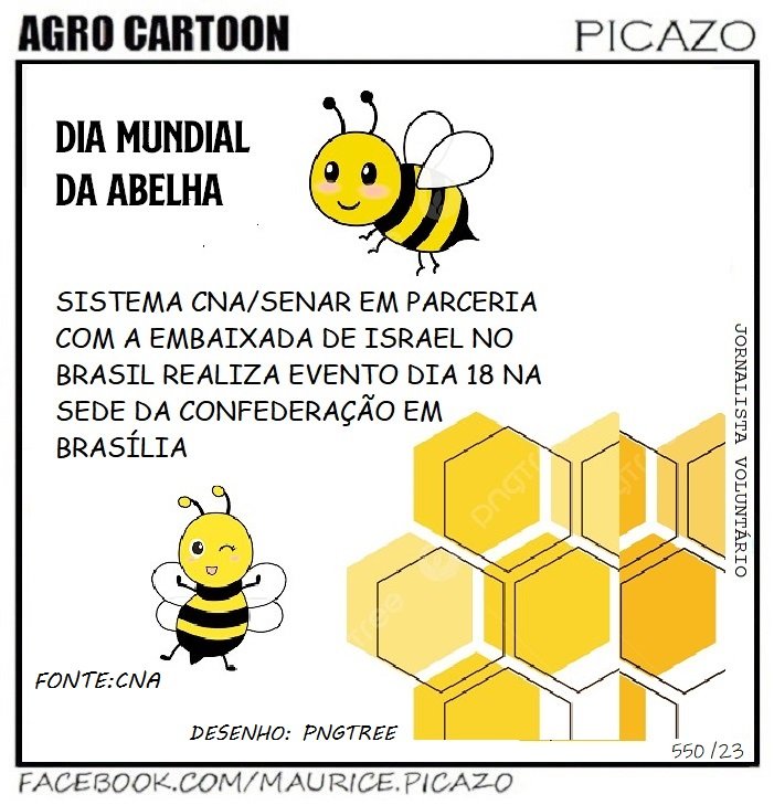 Agro Cartoon: Dia Mundial da Abelha