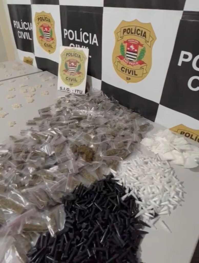 Polícia Civil apreende mais de 2 mil porções de drogas em Itu