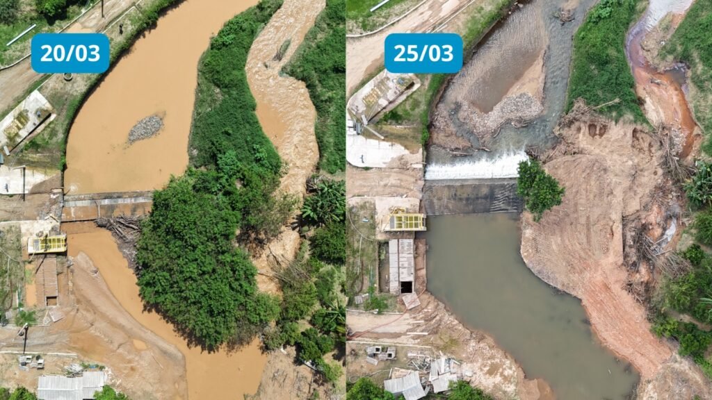 Captação no Utu-Guaçu funciona normalmente