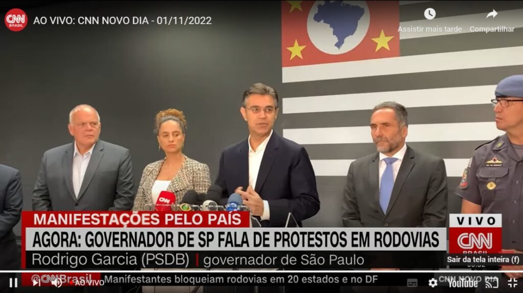 Rodrigo Garcia anuncia atuação da PM para desobstrução de rodovias paulistas