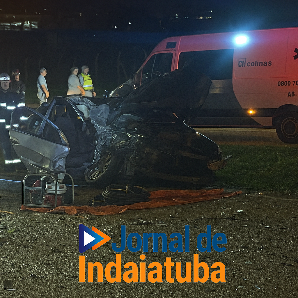 Carro atravessa pista e atinge dois veículos na SP-75 em Indaiatuba