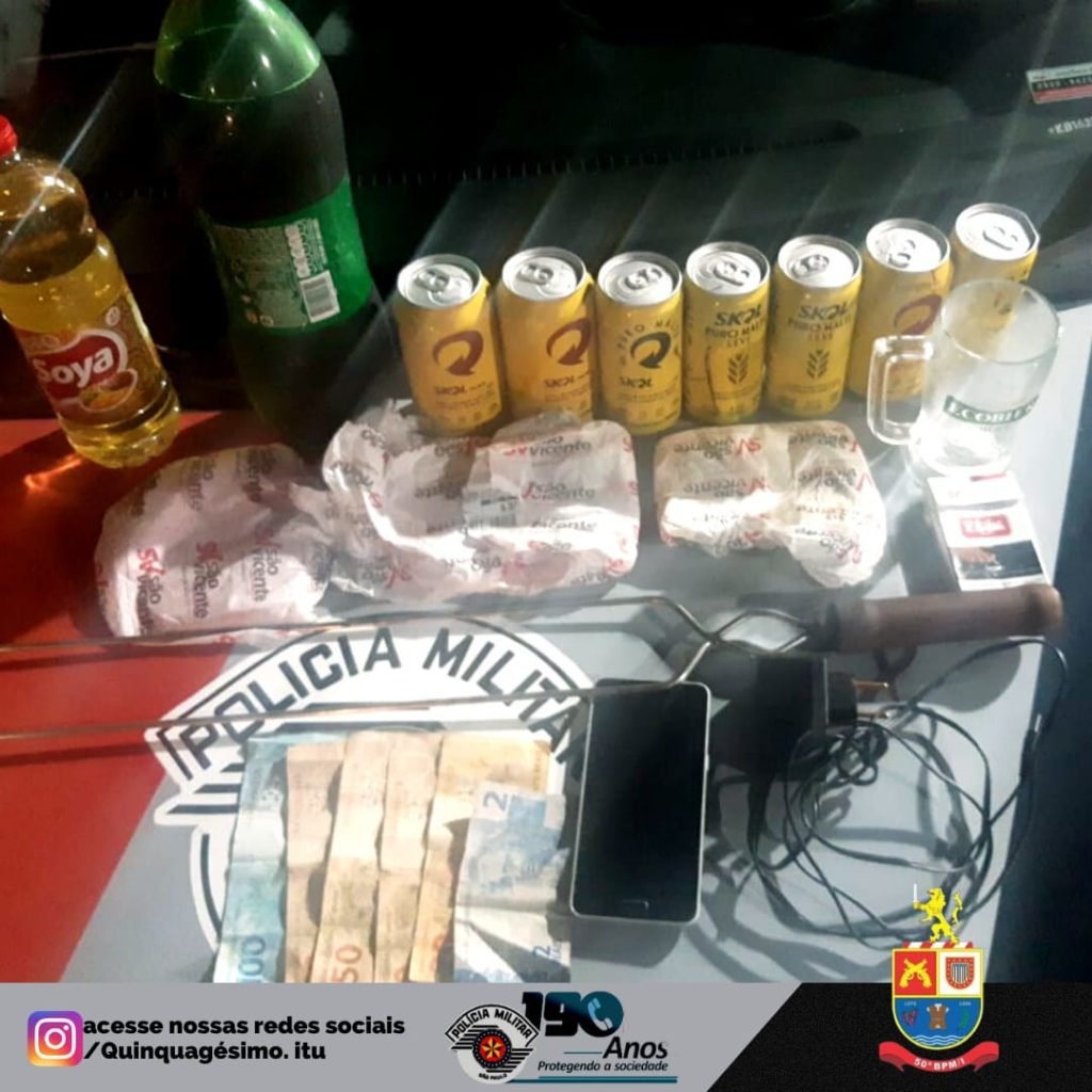 PM prende suspeito de roubo a residência