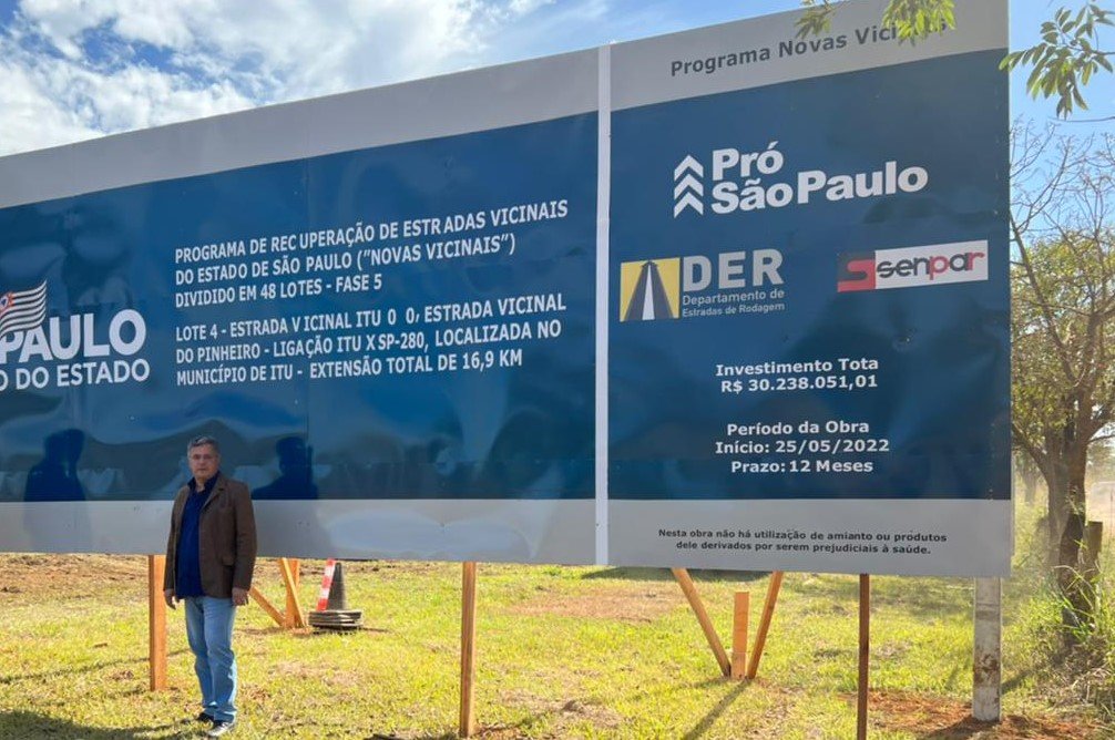 Começam obras de asfalto da Estrada do Pinheirinho