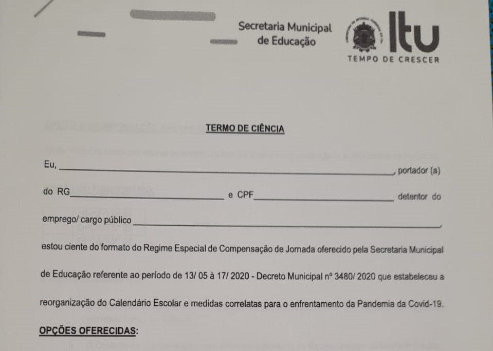 Prefeitura propõe que servidores devolvam horas da pandemia em dinheiro