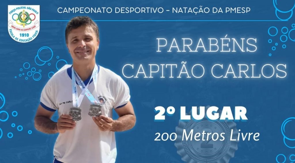 Capitão Carlos se destaca em Campeonato de Natação