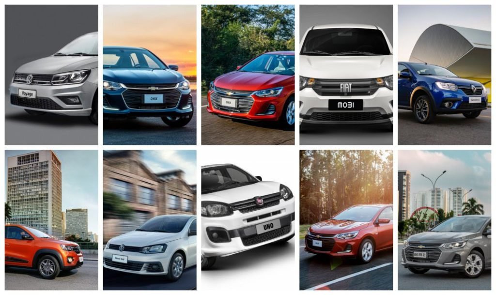 Ranking dos dez carros mais baratos em 2022