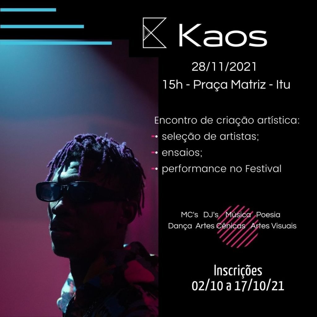 Festival de Artes Kaos está com inscrições abertas