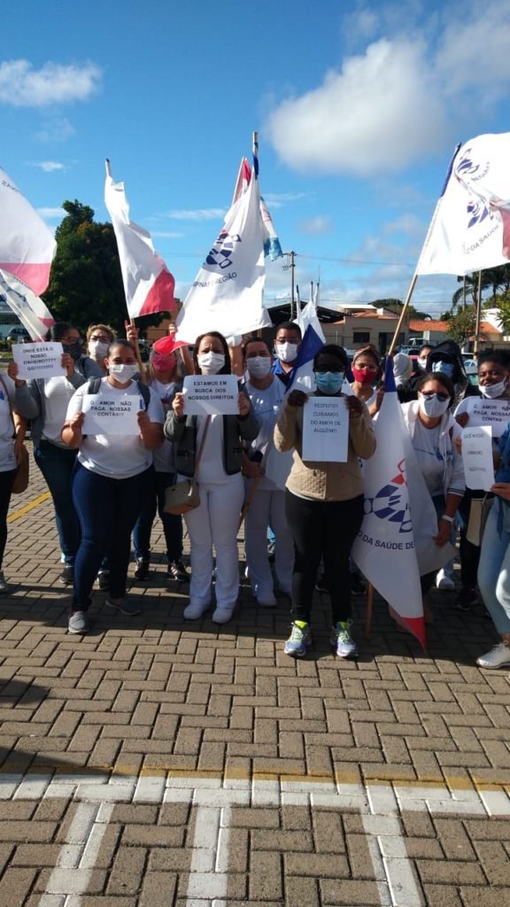 Sinsaúde realiza manifesto pelos direitos dos trabalhadores da Santa Casa de Itu