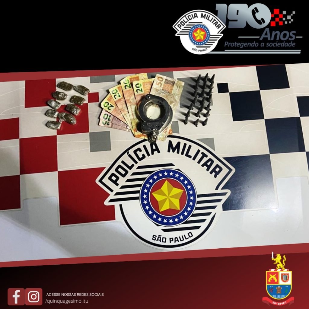 PM prende suspeito de tráfico em Porto Feliz