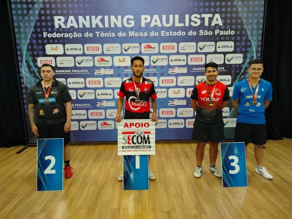 Tênis de mesa conquista títulos no Ranking Paulista
