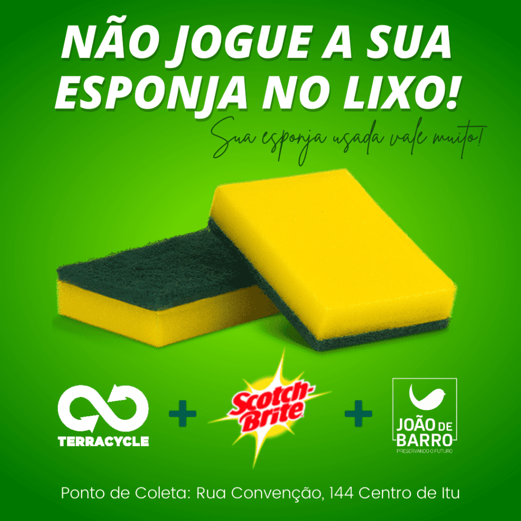 ONG de Itu promove campanha para reciclar esponjas de lavar louça