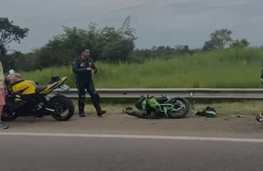 Colisão entre motos deixa uma vítima grave