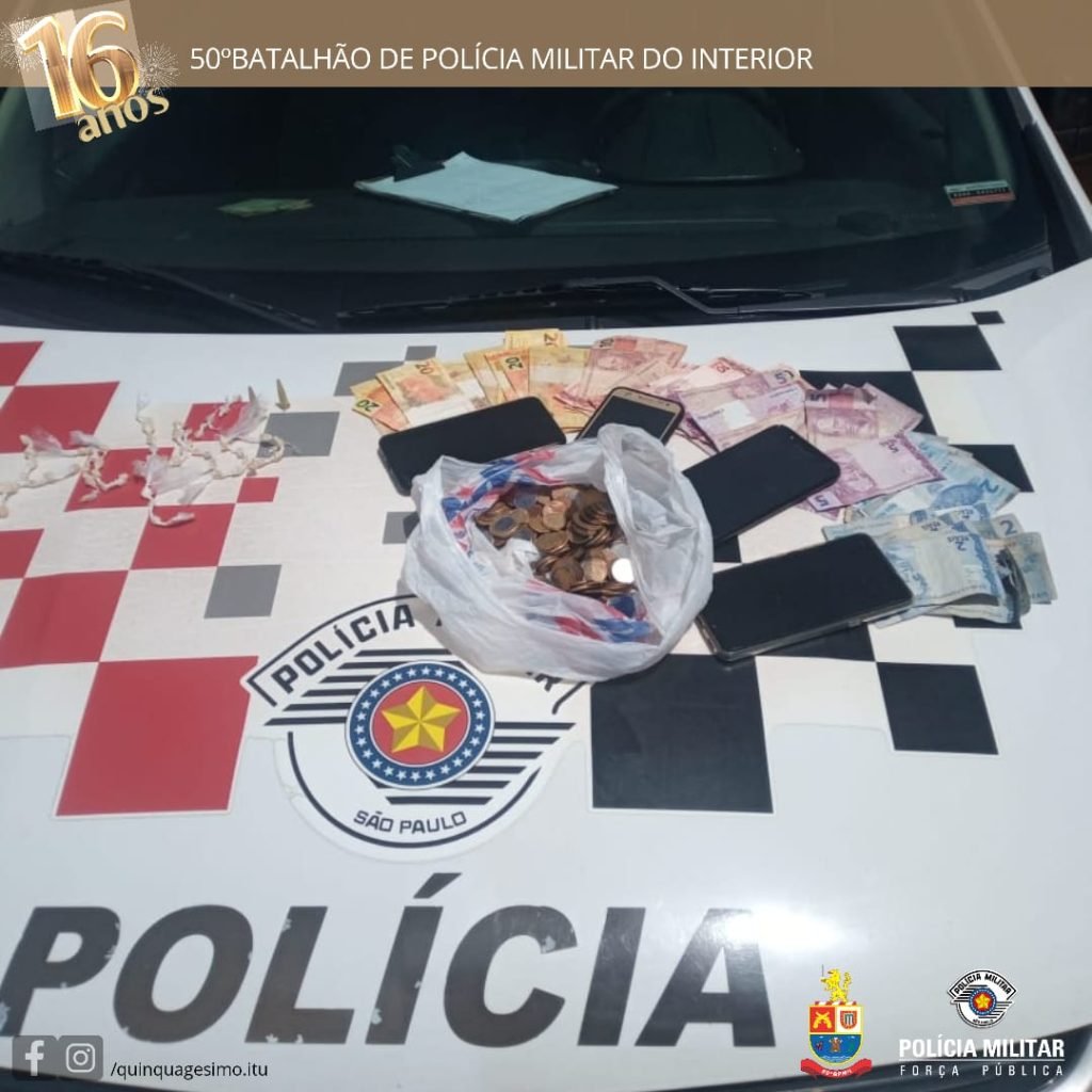 Policiais militares prende suspeito de tráfico em Itu