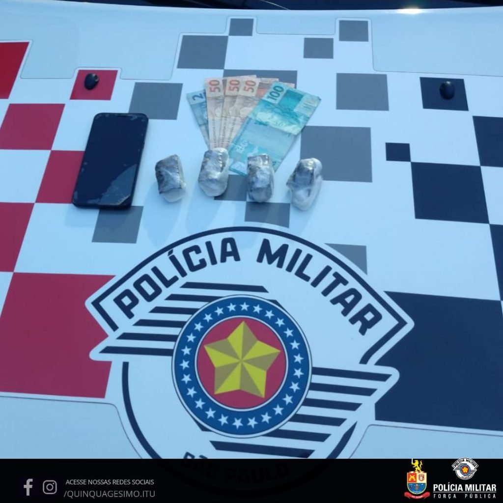 PM prende suspeito de tráfico em Salto