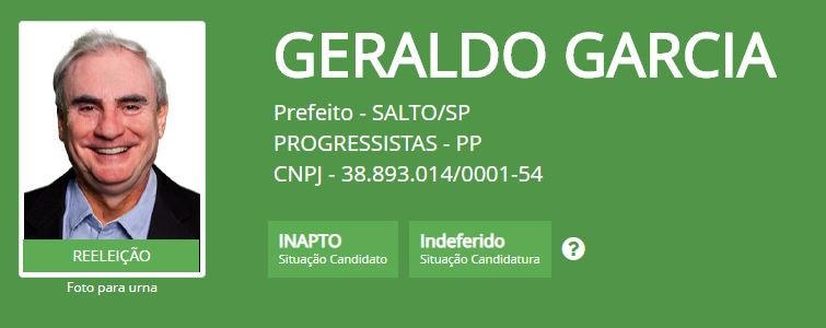 Justiça Eleitoral considera prefeito de Salto inapto para reeleição
