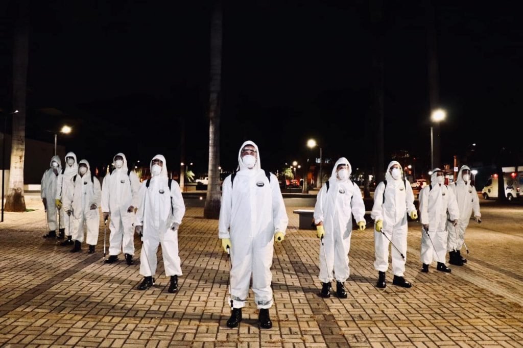 Quartel de Itu colabora com ação de desinfecção em Salto