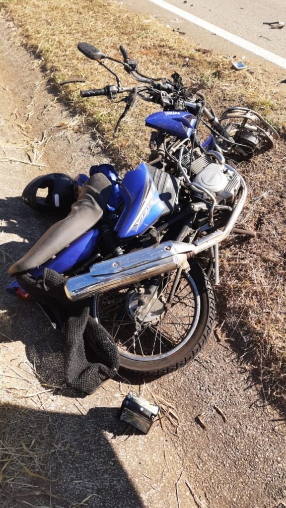 Acidente deixa motociclista gravemente ferido
