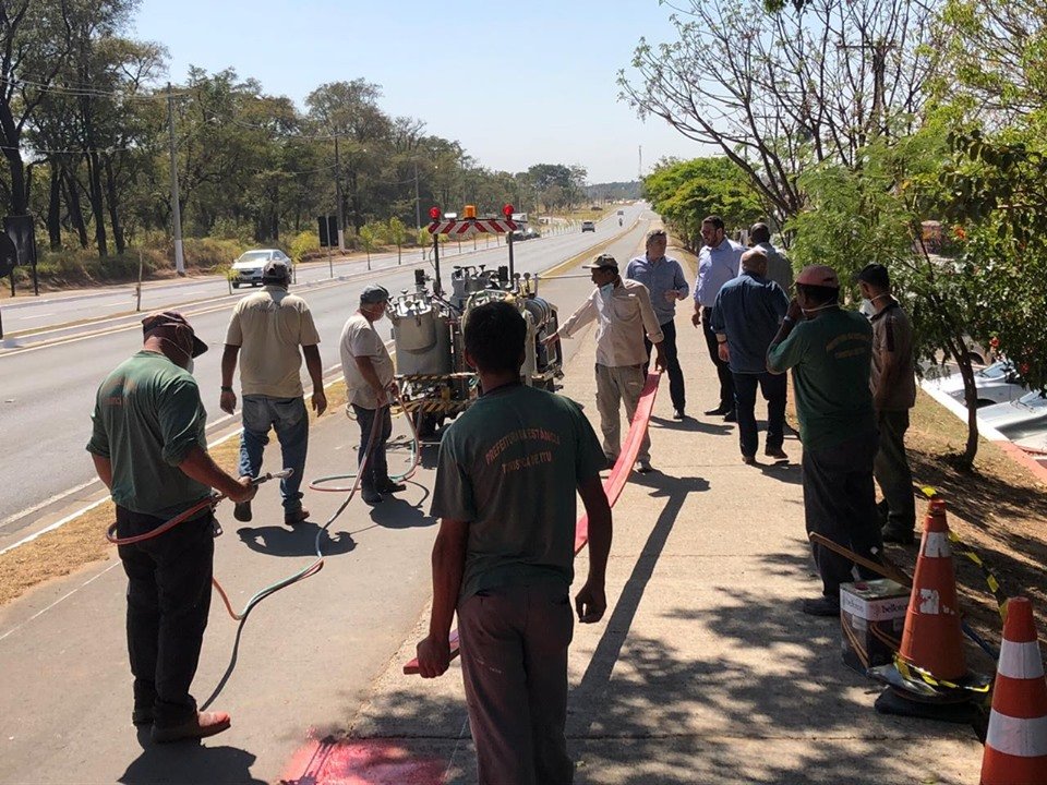 Ciclovia na região do Pirapitingui começa a ser feita