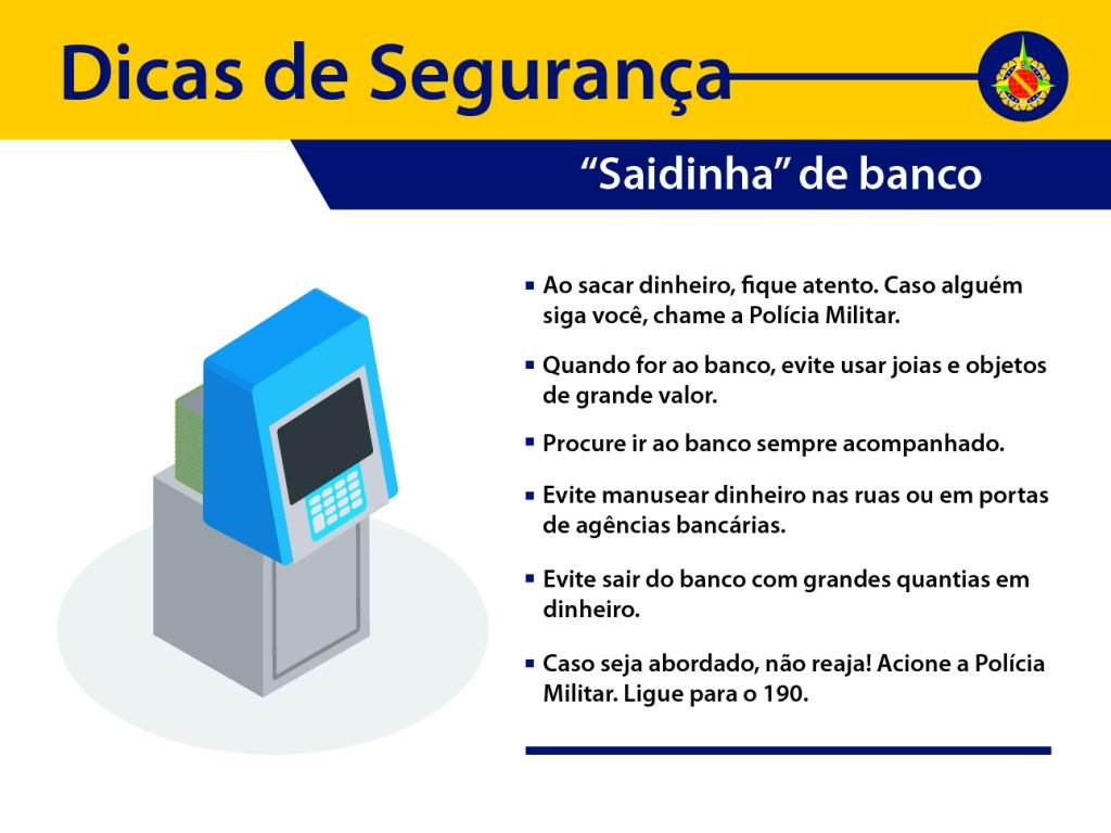 Dicas para evitar assaltos na saída de agências e caixas eletrônicos