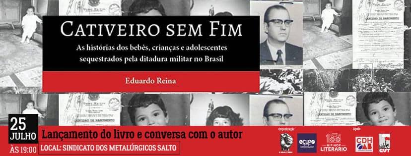 Jornalista lança livro “Cativeiro sem fim” nesta quinta-feira